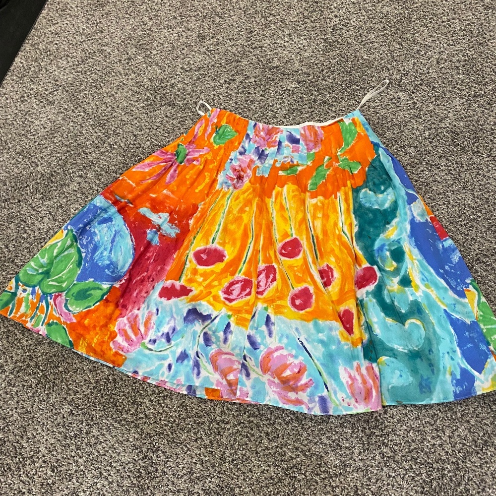 Colorful Ralph Lauren Cotton Floral Skirt